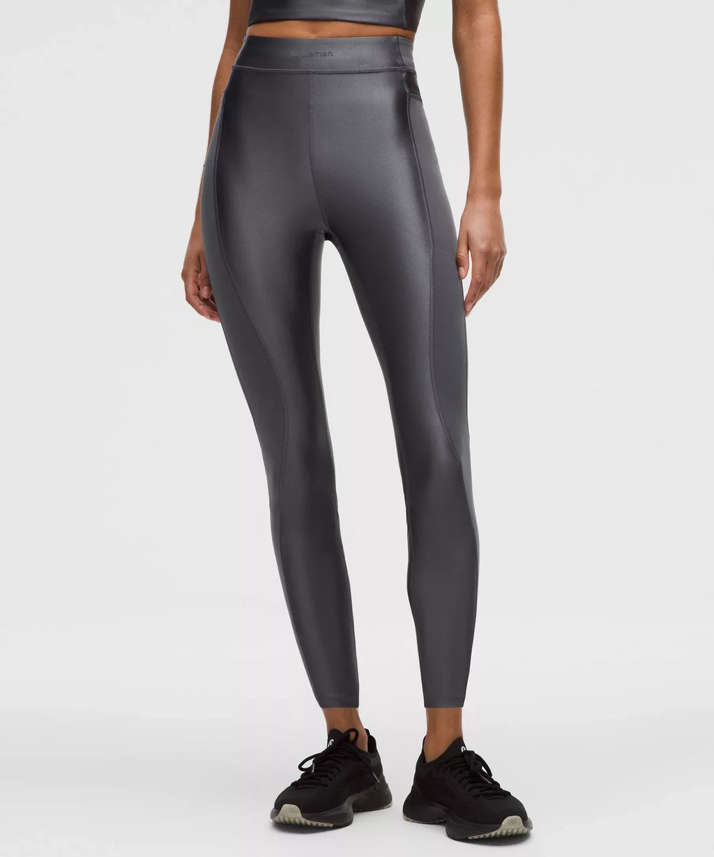 Satin Shine Panelled High-Rise Tight 25"