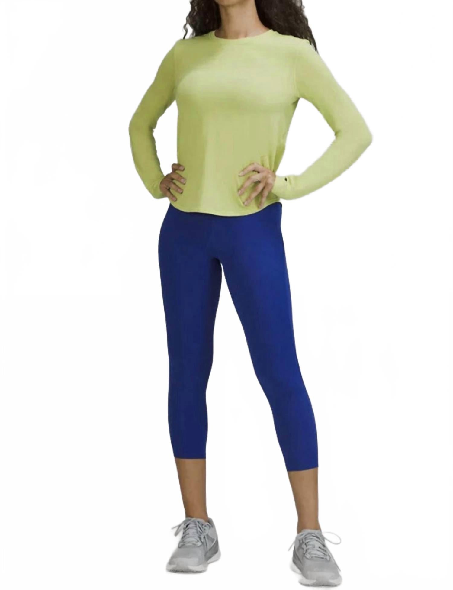 Base Pace High-Rise Running Tights - 25" In Symphony Blue