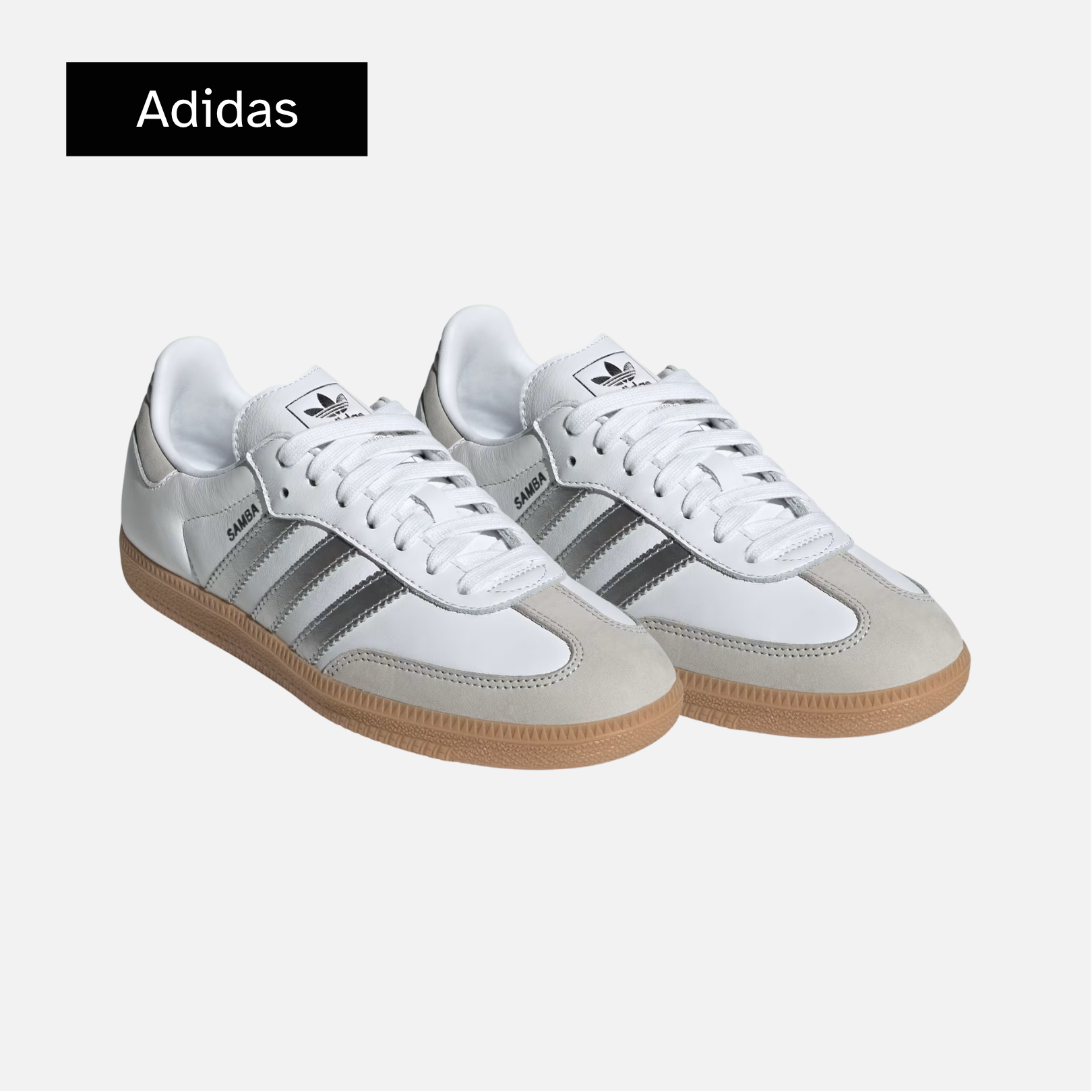 Wmns Samba OG 'White Silver Metallic Grey'