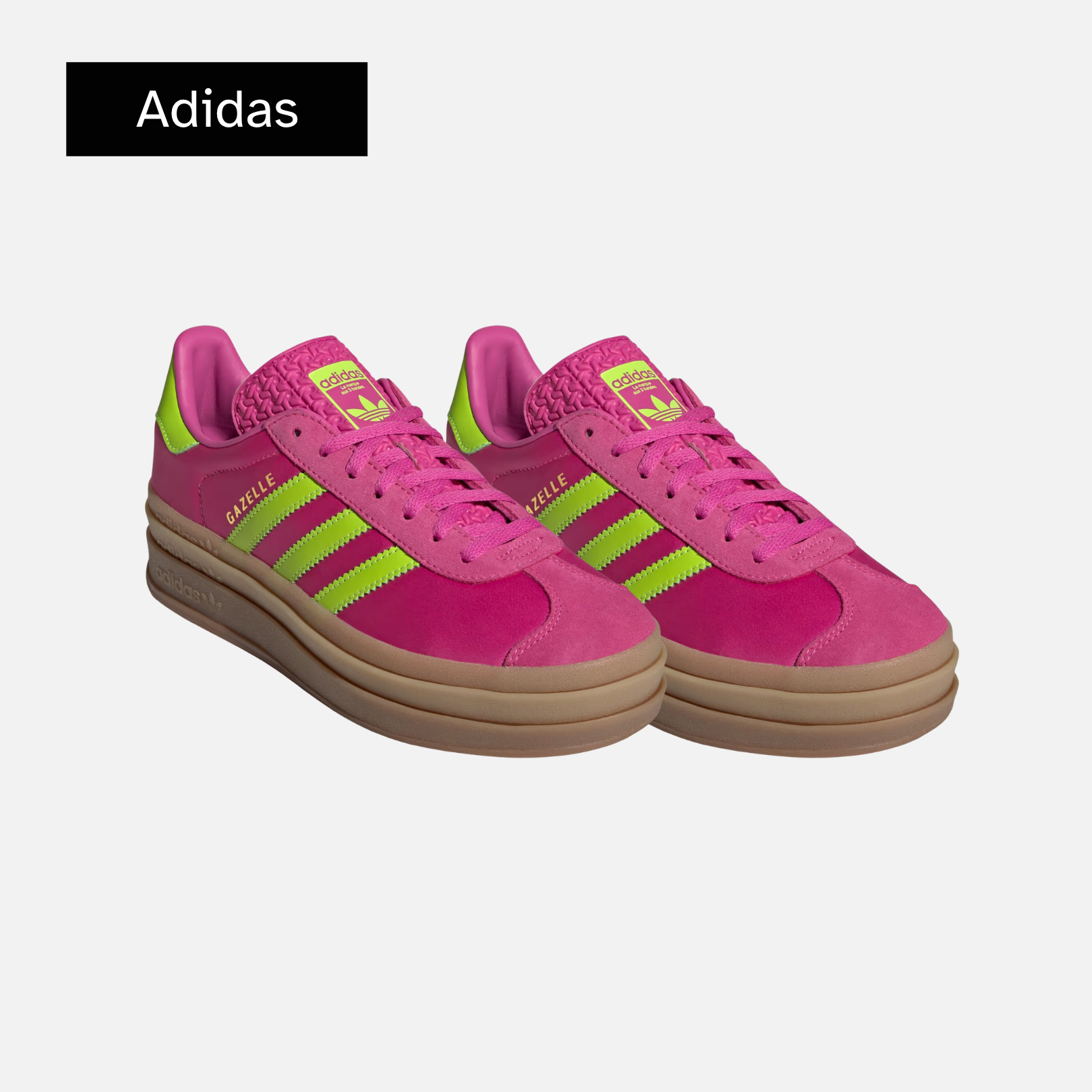 Adidas Wmns Gazelle Bold 'Lucid Fuchsia Solar Slime Satin'